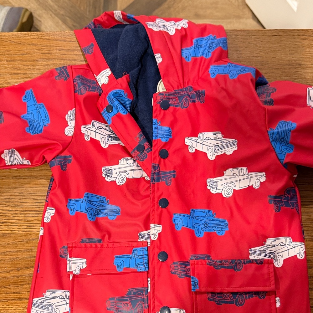Hatley Navy and Red Hooded Jacket